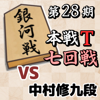 藤井聡太七段vs中村修九段【銀河戦本戦トーナメント・七回戦】