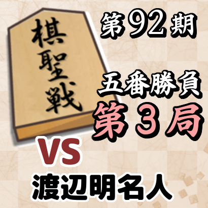 藤井聡太棋聖vs渡辺明名人【棋聖戦五番勝負・第3局】