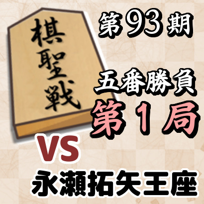 藤井聡太棋聖vs永瀬拓矢王座【棋聖戦五番勝負・第1局】