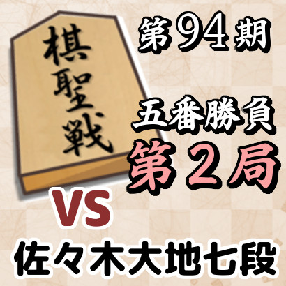 藤井聡太棋聖vs佐々木大地七段【棋聖戦五番勝負・第2局】