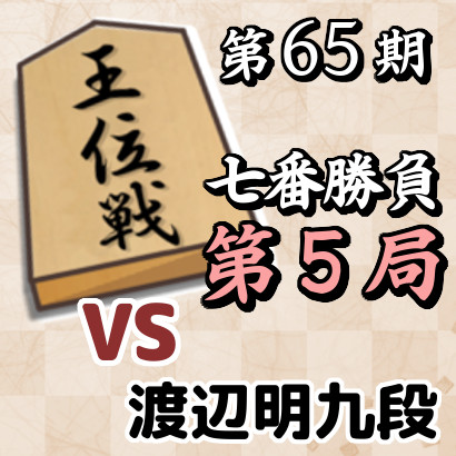 藤井聡太王位vs渡辺明九段【第64期王位戦七番勝負･第5局】